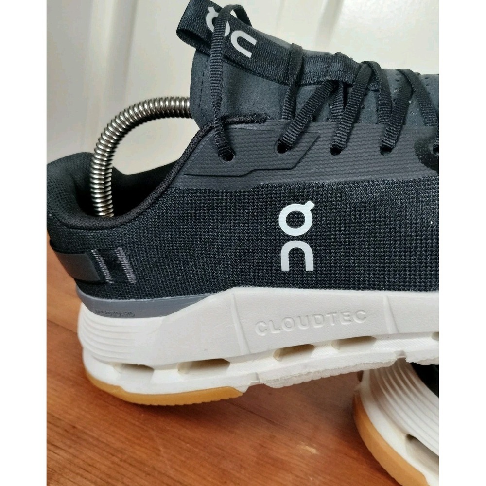 On Cloud 5 Coast Women's Shoes Size 9.5 Black White Mesh Athleisure Travel - Picture 11 of 11